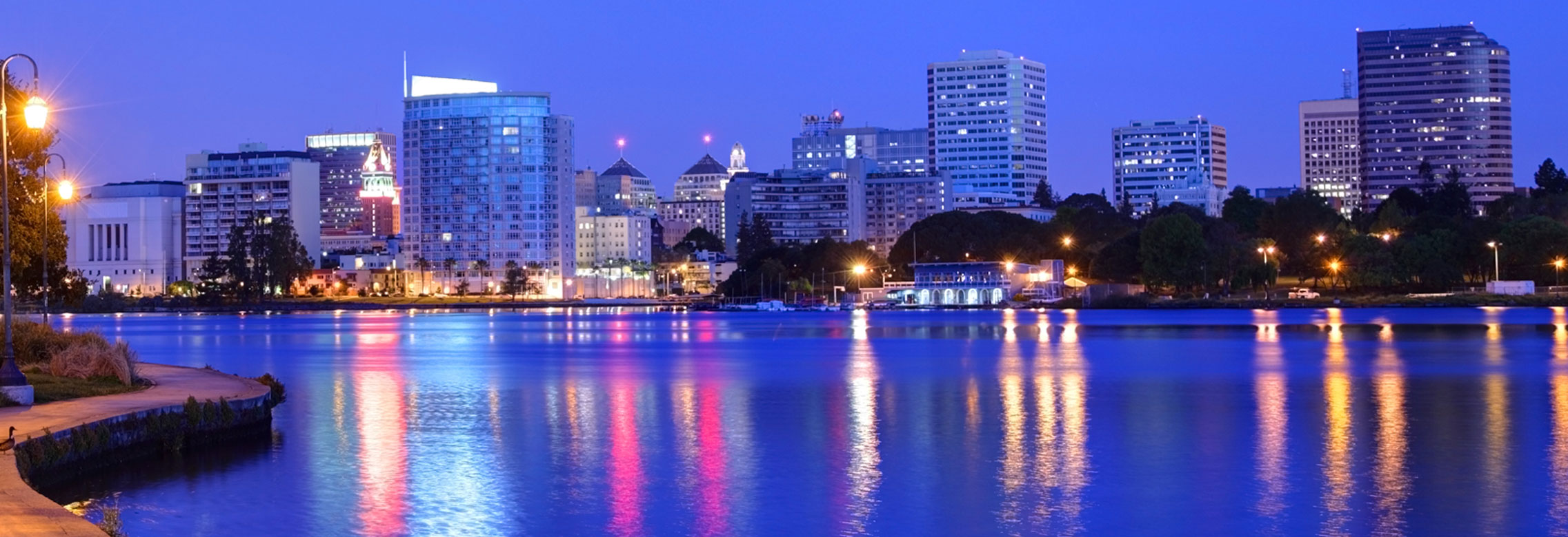 The banks of Lake Merritt